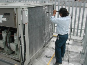 Power Washing Condenser Coils