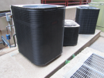 Three Split System CDS Units with HD Commercial Grade Cottonwood Air Intake Filter Screens Wrapping Around Each Unit.