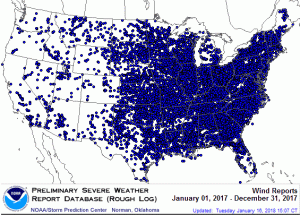 NOAA High Wind Reports
Jan 01-Dec 31, 2017
MO #3 & KS #8